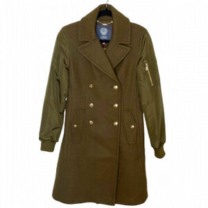 𝅺vince Camuto Double Breasted Wool Military Style Peacoat